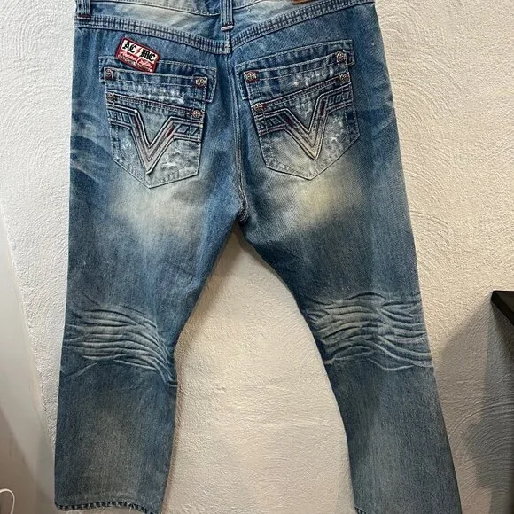Affliction Men's Blake Distressed Jeans Sz: 35 - Picture 8 of 9